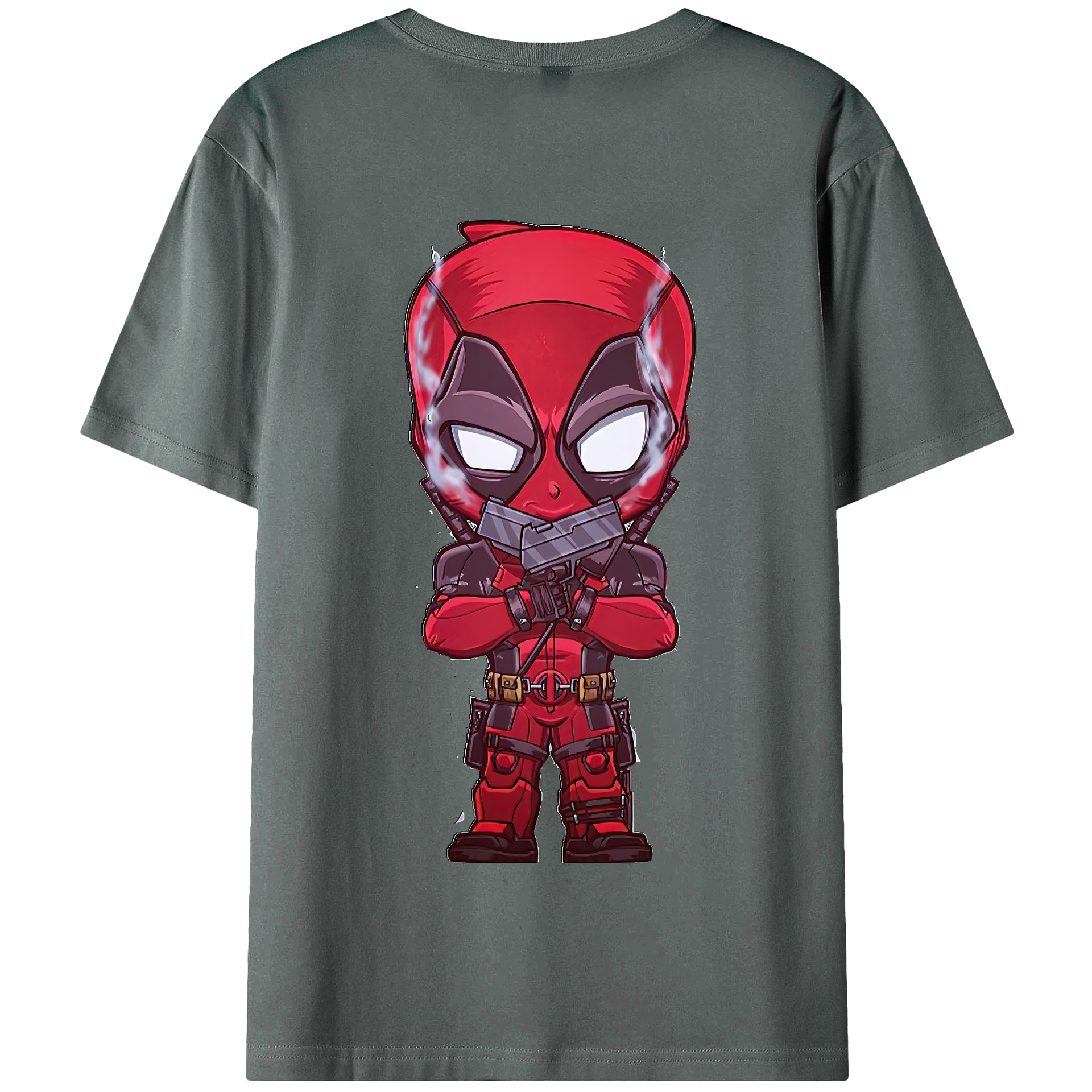 （画像用） Deadpool デッドプール 綿100％半袖Tシャツ（背面プリント）